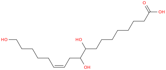 12 octadecenoic acid, 9,10,18 trihydroxy , (12z) 